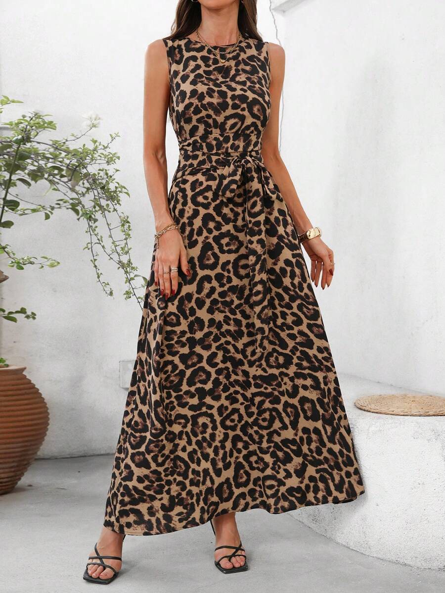 SHEIN Clasi Women's Floral Leopard Print Sleeveless Wrap Dress Summer Outfits For Women/Summer/Summer Clothes Rave Outfits/Concert Outfit Women/Country Concert Outfit/Rave/Rave Outfits Festival/Nashville Outfits/Ibiza Outfits Easter/Easter Dress/Easter Outfit Women Elegant Vacation Casual Boho Women's Clothing Graduation Dress/White Graduation Dress/Prom Dress Brunch Outfits For Women Wedding Guest Dress Women Church Outfits Women/Church Clothes Women Women Nice Dress Dresses Classy Elegant - Multicolor - View 1