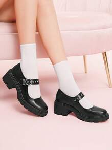 CUCCOO DOLLMOD Women Sugerpunk Wedge & Platform Slip-On Sneakers, Versatile & Practical - Black - View 4