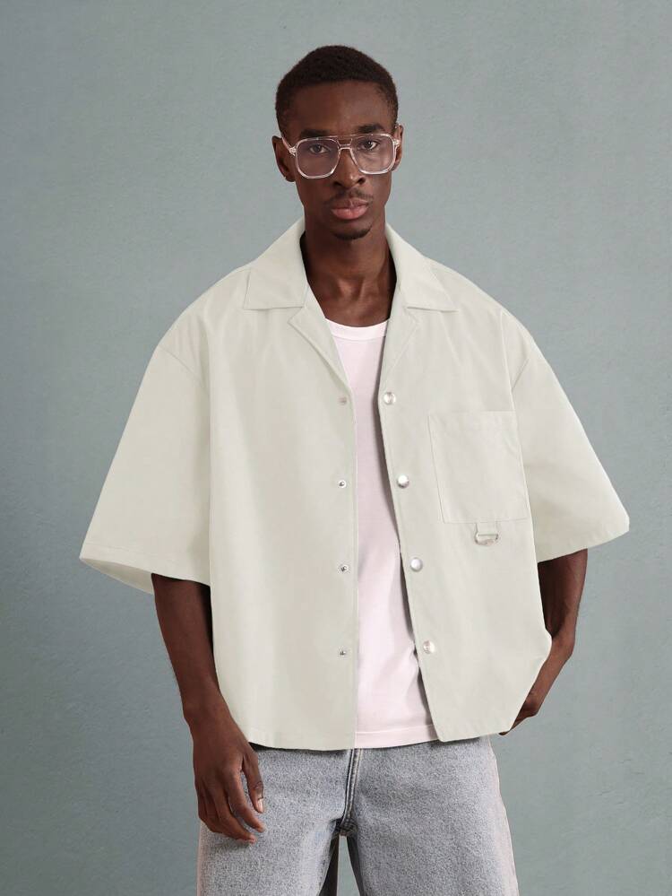 Boxy Oversized Graphic Print Shirt