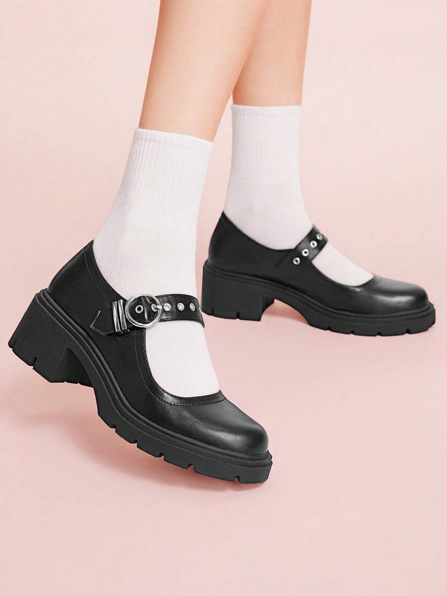 CUCCOO DOLLMOD Women Sugerpunk Wedge & Platform Slip-On Sneakers, Versatile & Practical - Black - View 1