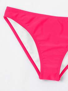 Swim Basics Đáy Bikini Màu Trơn, Thích Hợp Cho Kỳ Nghỉ & Bãi Biển - Màu Hồng  Dưa hấu - Xem 4