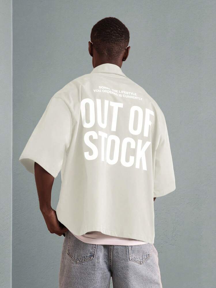 Boxy Oversized Graphic Print Shirt