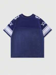 ROMWE MEN Prep Men's Jersey Sparkling Diamond Mesh Patchwork Sport Shirt, Athletic Jersey