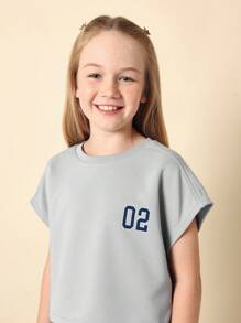 SUMWON Dance Squad Athletic Coordinated Set Slouchy Drop Shoulder Boxy Crop Top Wide Leg Pants Activewear Sports Practice Team Outfit