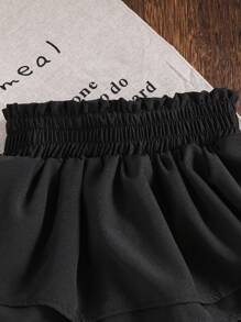Young Girl' Cute Multilayer Ruffle Shorts, Spring/Summer Summer Holiday
