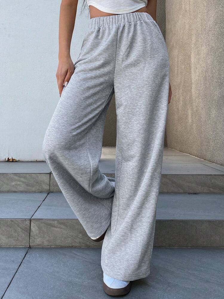 Women Drawstring Tie Leopard & Star Print Straight Casual Pants