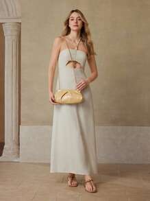 MOTF PREMIUM 女士 PU 皮革褶皱手拿包