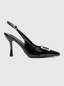 CUCCOO BIZCHIC Elegant Pointed Toe High Heel Pumps For Women - Black - View 5