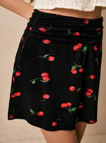 Poéselle Váy in họa tiết Cherry lãng mạn cho nữ, mùa hè - màu đen - Xem 7