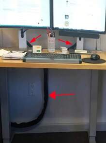 1 pieza Cubierta protectora con cremallera para cables, Conjunto organizador de cables, Organización de cables de escritorio, Funda de clasificación y almacenamiento de cables de computadora, Organizador de cables y protector de cables para escritorio, computadora, gestión de cables de TV para ocultar y cubrir cables y cables de extensión, Vuelta al colegio