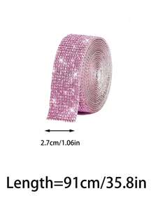 1 Pc Self-Adhesive Crystal Rhinestone Diamond Ribbon - DIY Diamond Ribbon Stickers With 2 Mm Rhinestones For Arts Crafts,Bling Silver Ribbon Rolls For Phone,Car Decoration