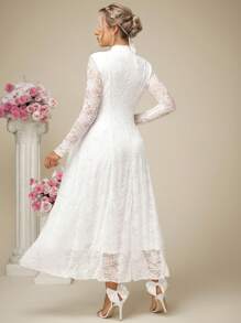 SHEIN 孕妇优雅纯色蕾丝长裙、婚纱