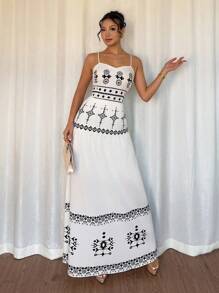 Elenzga 女式无袖印花连衣裙