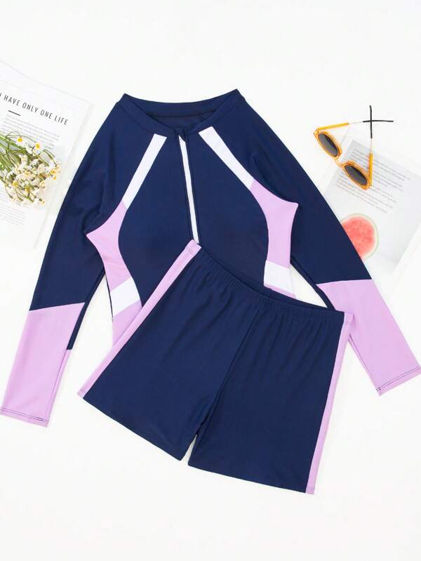 Top de bikini estilo camiseta de verano sencillo y elegante para chicas adolescentes
