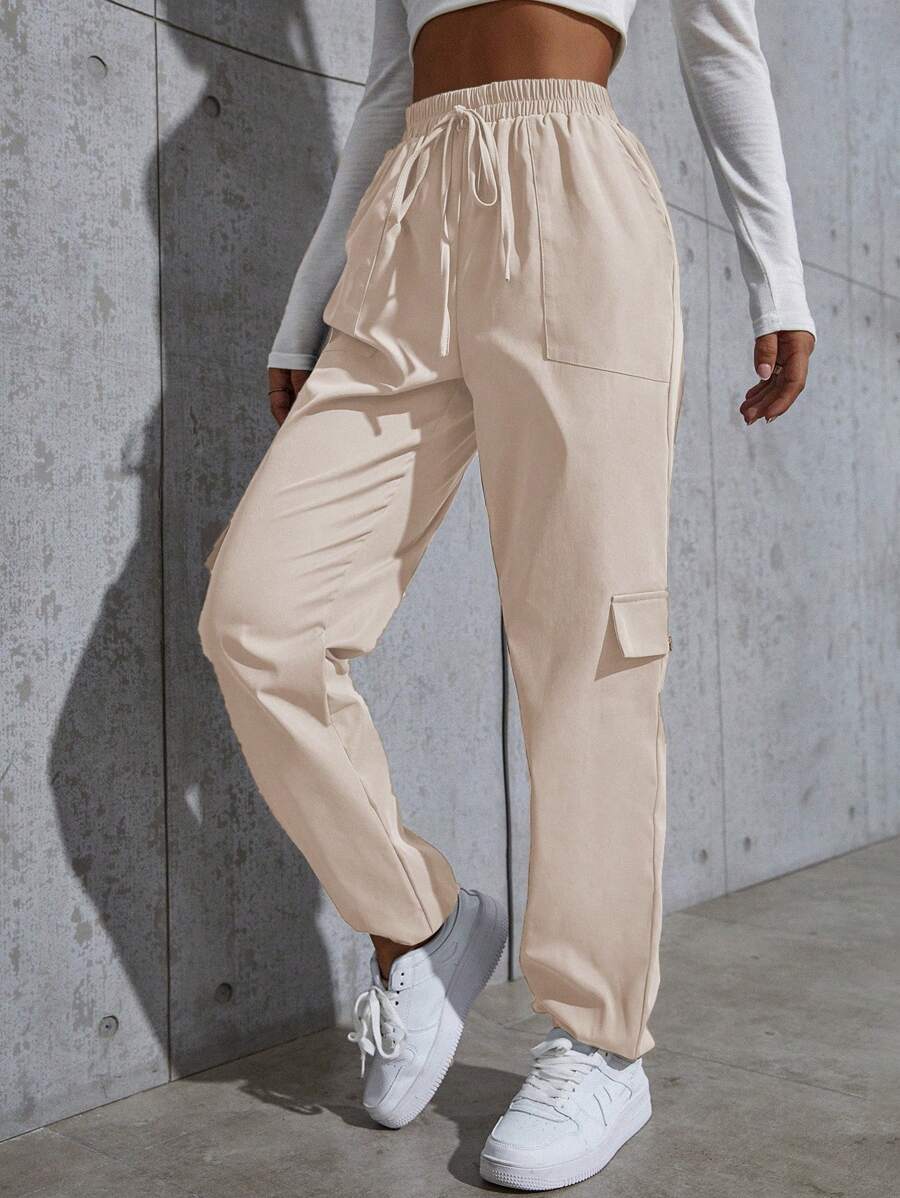 SHEIN Unity Casual & Versatile Solid Color Cargo Pants