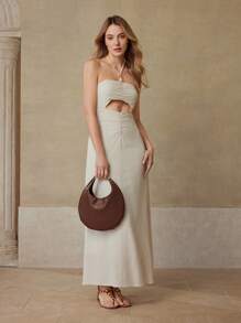 MOTF PREMIUM PU LEATHER TEXTURE HANDBAG - Coffee - View 7