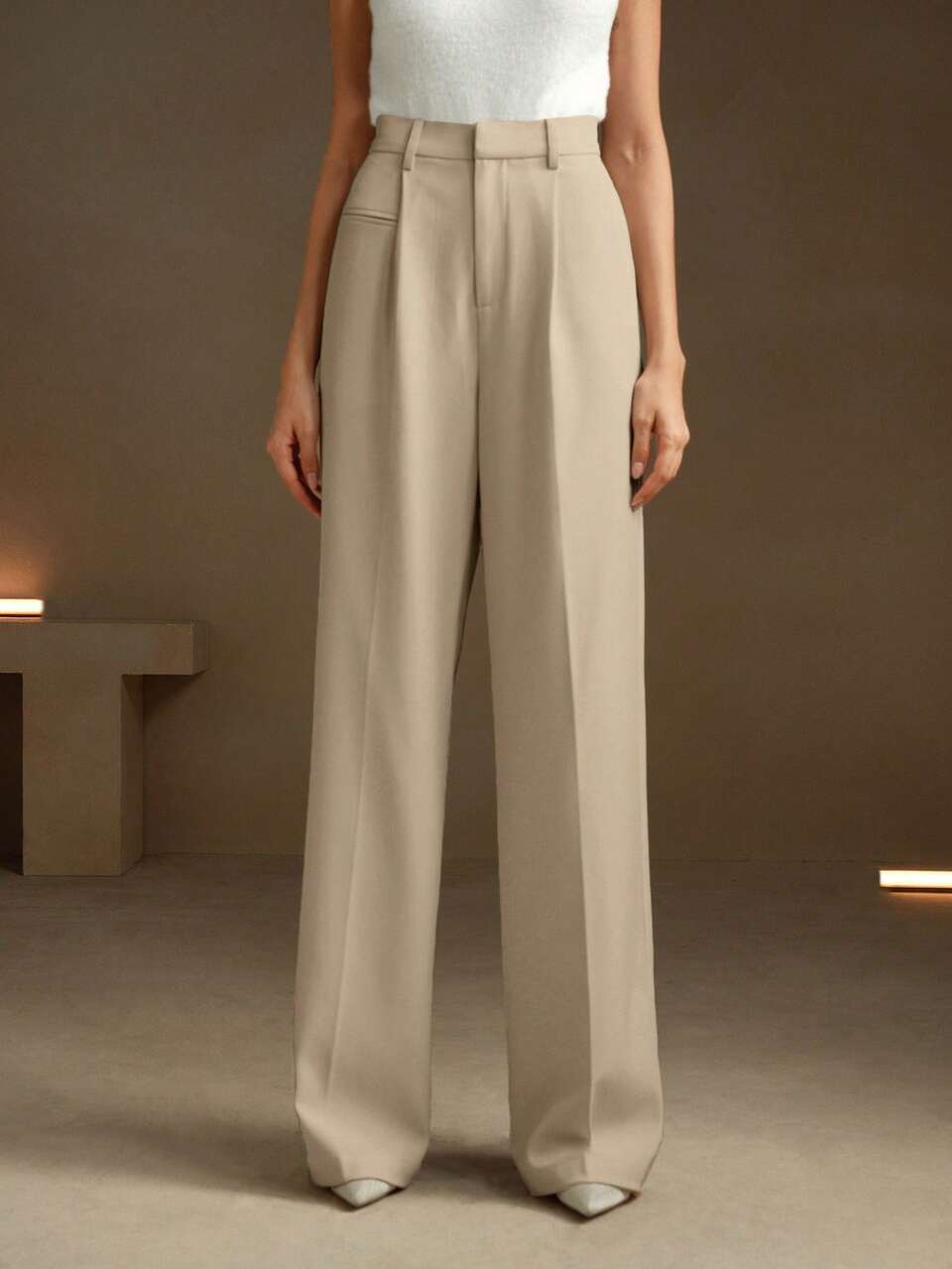 Women's Elegant Modern Fashion Straight-Leg Office Pants