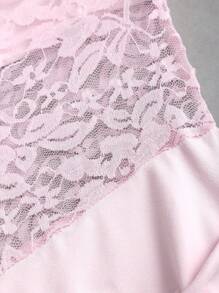 Sweetra French Lace Sexy Tube Top Minimalist Elegant High-End Minimalist Sexy Slim-Fit Women Long Dress - Pink - View 6