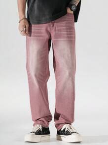 Chillumni Men's Classic Straight Loose Fit Casual Denim Jeans With Pockets