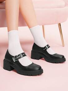 CUCCOO DOLLMOD Women Sugerpunk Wedge & Platform Slip-On Sneakers, Versatile & Practical - Black - View 3