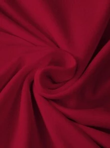 SHEIN Women's Sexy Solid Color Backless Sleeveless Hooded Bodycon Romper - Red - View 3