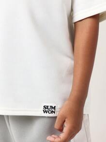 SUMWON 超大码运动 T 恤休闲夏季街头服饰运动性能圆领短袖柔软青年上衣