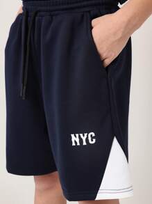 Tween Boys Nyc Sumwon Athletic Two-Piece Set Polo Sport Style Summer Outfit Navy White Varsity Collegiate Street Style Athletic Set - Navy Blue - View 8