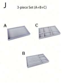 Jewelry Tray Organizer, Jewelry Necklace Earring Ring Display Storage Box, Stackable Jewelry Holder Case Makeup Cosmetic Organizer For Earrings Necklace Rings Bracelets Pendants Pearl