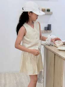 DAZY 2Pcs/Set Tween Girls Autumn Outfit - White - View 5