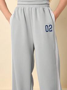 SUMWON Dance Squad Athletic Coordinated Set Slouchy Drop Shoulder Boxy Crop Top Wide Leg Pants Activewear Sports Practice Team Outfit