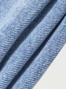 Denimly Baby/Baby Girl Versatile Comfortable Casual Loose Butterfly Printed Ripped Distressed Fashion Straight Leg Jeans, Lightweight, Spring/Autumn - Medium Wash - View 6