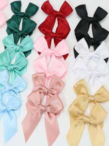 50 piezas de grandes lazos de cinta de satén de colores, moños artesanales, lazos de flores pequeñas blancas y rosas para regalos, decoración de pasteles/cumpleaños/cajas/regalos/envoltorios, accesorios DIY para el cabello/ramos de flores/cajas de regalo/decoración de pasteles (múltiples colores disponibles) para San Valentín, Día de la Madre, Día de San Valentín, decoración de bodas