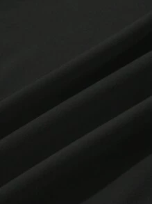 Manfinity Dauomo Débardeur plissé col rond couleur unie pour hommes, été