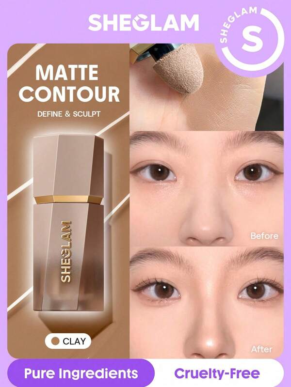SHEGLAM Sun Sculpt Liquid Contour-Clay Contour Liquid Non-Greasy Long Lasting Natural Bronzer Contouring Weightless Contour Graduation Birthday Holiday Summer Fall Autumn Y2K Fancy Fashion Women Makeup Cosmetic Party Beach Travel Camping Outdoors School Campus Trip Festivals Decor Gift Present Rose Girl Cosplay Best Color Charm Vibe