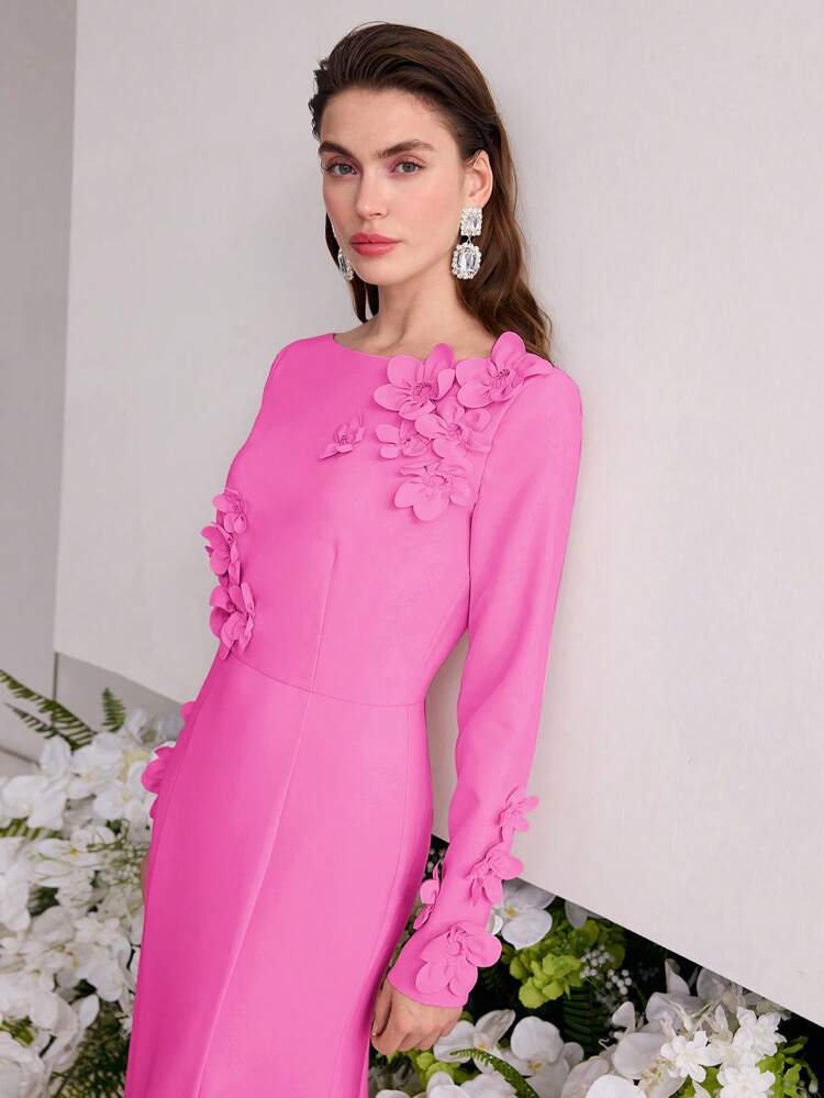MOTF Soiréza STEREO FLORAL BIAS CUT DRESS