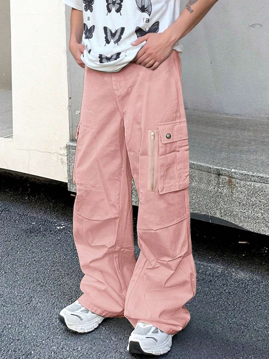 Claim Dot Pantaloni cargo casual e ampi di colore unito da uomo
