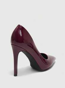 CUCCOO BIZCHIC New Versatile Pointed Toe High Heels For Women - Burgundy - View 8