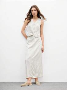 CUCCOO BIZCHIC 女士时尚杏色麂皮面料经典简约流苏金属扣装饰穆勒鞋乐福鞋一脚蹬鞋，适合通勤、约会、聚会、购物、度假和居家 - 杏色 - 查看 9