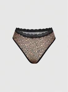 ROMWE Goth 3件套哥特风格骷髅、豹纹、蝴蝶网眼拼布蕾丝丁字裤 - 彩色 - 查看 8