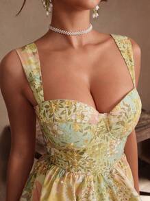 Savoree Vestido elegante con decoración escalonada de cristales para mujeres, adecuado para verano, playa, festivales, vacaciones