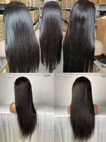 TrueHD Wear Go Glueless Breathable Air Wig Pre-Cut HD Lace Closure Wig Brazilian Straight Human Hair Wigs For Women 5x5 Closure Wig - SNatural - View 3