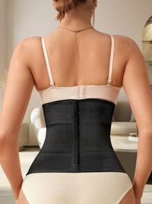 SHEIN 1pc Women's Solid Color Front Button-Up Shapewear Belt