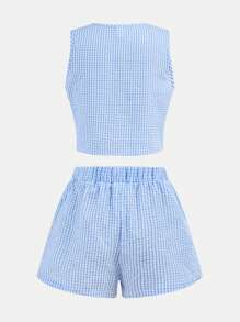 Girlism Tween Mädchen Set aus gestreiftem Camisole und hoch taillierten, lockeren Shorts für Urlaub/Strand/Freizeit