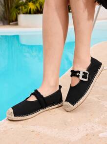 Styleloop Women's Bohemian Style Fashion Flat Sandals, Suitable For Vacation Outfits - Black - View 11