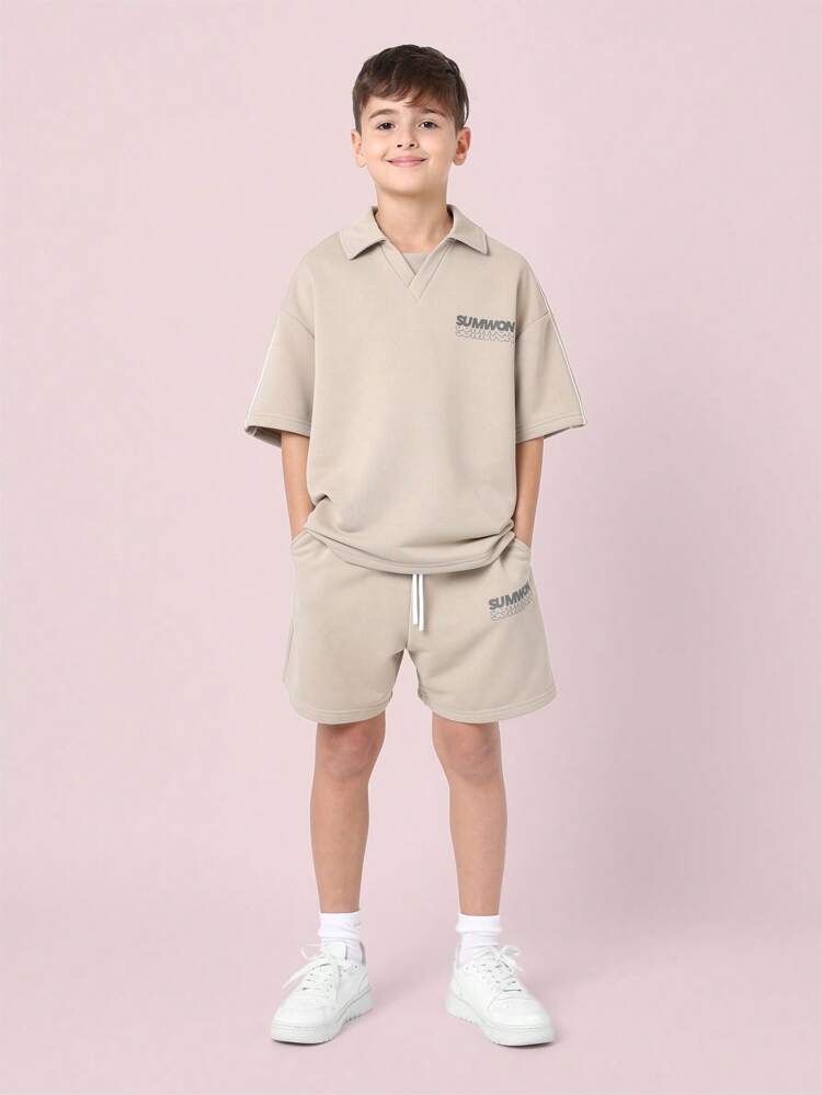 Polo Shorts Two-Piece Matching Set