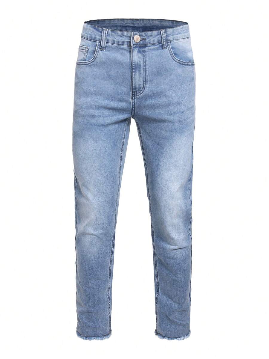 Manfinity Hypemode Men's Casual Pocketed Slim Fit Relaxed Jeans - Blue - View 1