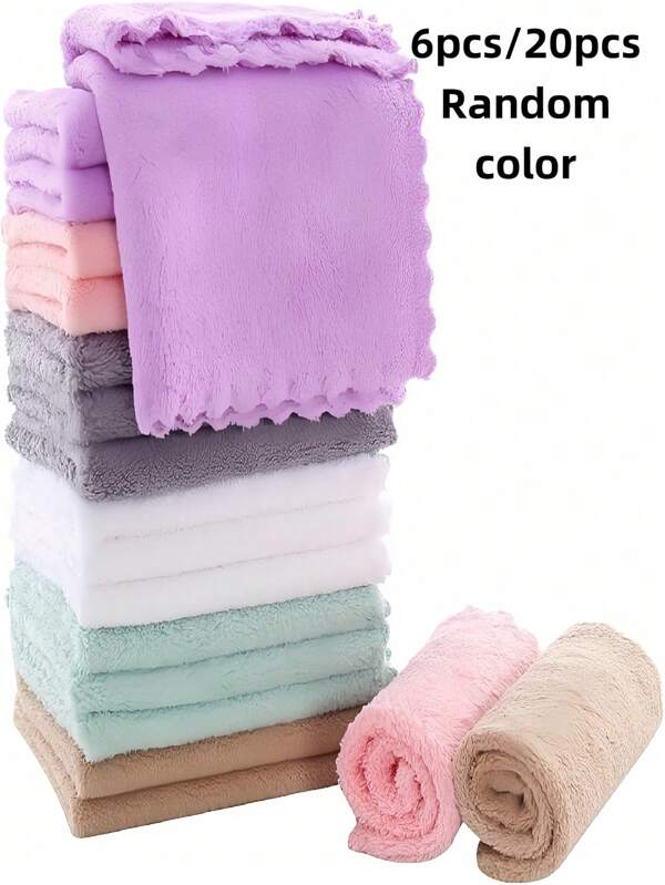 20 Packs Towel Cloth - Multi-Color - 10x10 Inches, Soft And Absorbent - Great For Bath, Face, Hand, Kitchen, Spa Home Bathroom Decor Summer
