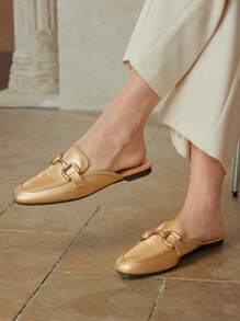 MOTF PREMIUM WOMEN'S COMFORTABLE CASUAL FLAT LOAFERS - Gold - View 1