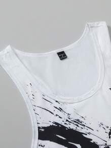 Manfinity RSRT Men's Casual Versatile Round Neck Card Print Tank Top - Multicolor - View 6