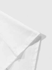 ROMWE MEN Street Life Men's Casual Character & Letter Printed Short Sleeve T-Shirt - White - View 3